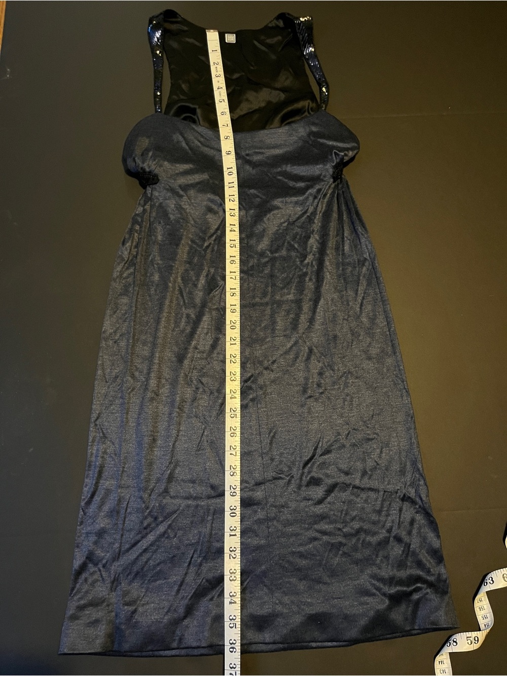 Geoffrey Beene Navy Blue Cocktail Dress with Sequined Back - Picture 8 of 8